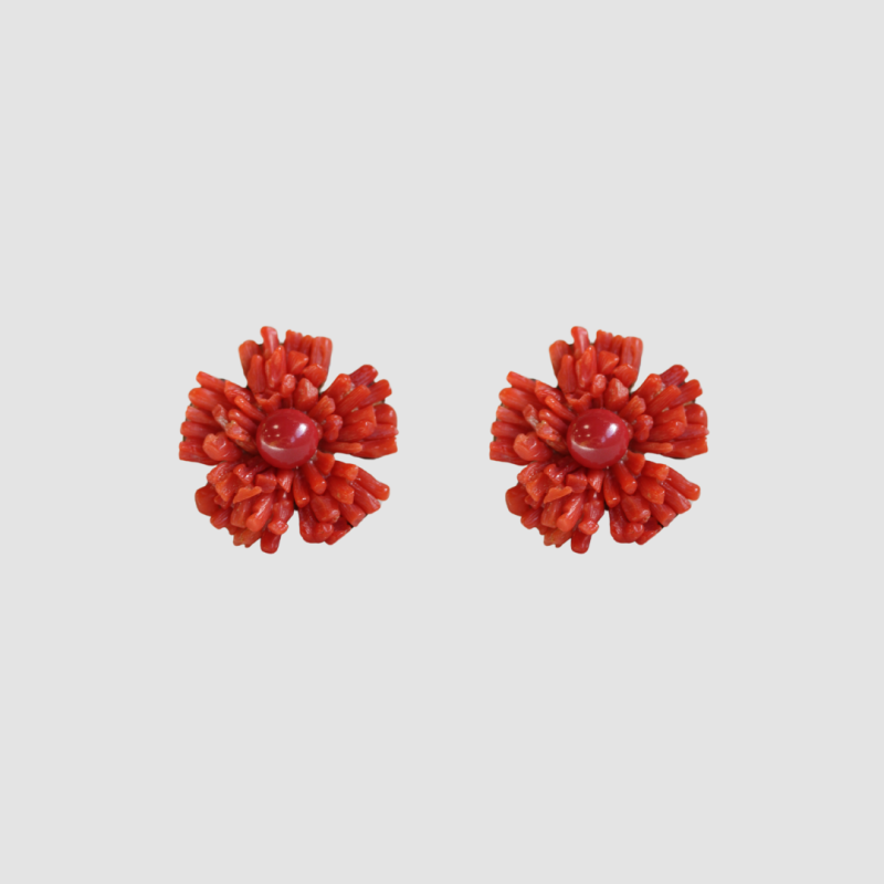 Pendientes Flor Coral S | JOYAS |Tienda de bisutería online | Doña ...