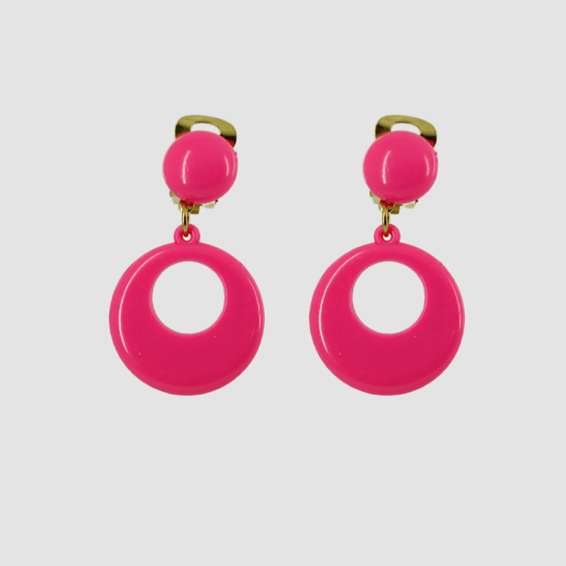 Pendientes Flamenca Niña Clip Fucsia | Flamenca